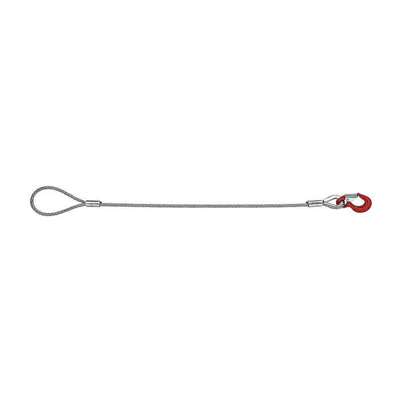 Nordforest Drahtseilstropp mit Sika-Haken und Schlaufe 10 mm, 1 m