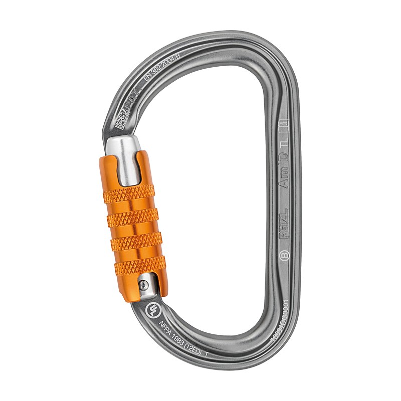 Petzl Karabiner Am'D Triact Lock, Alu silber - EN 362