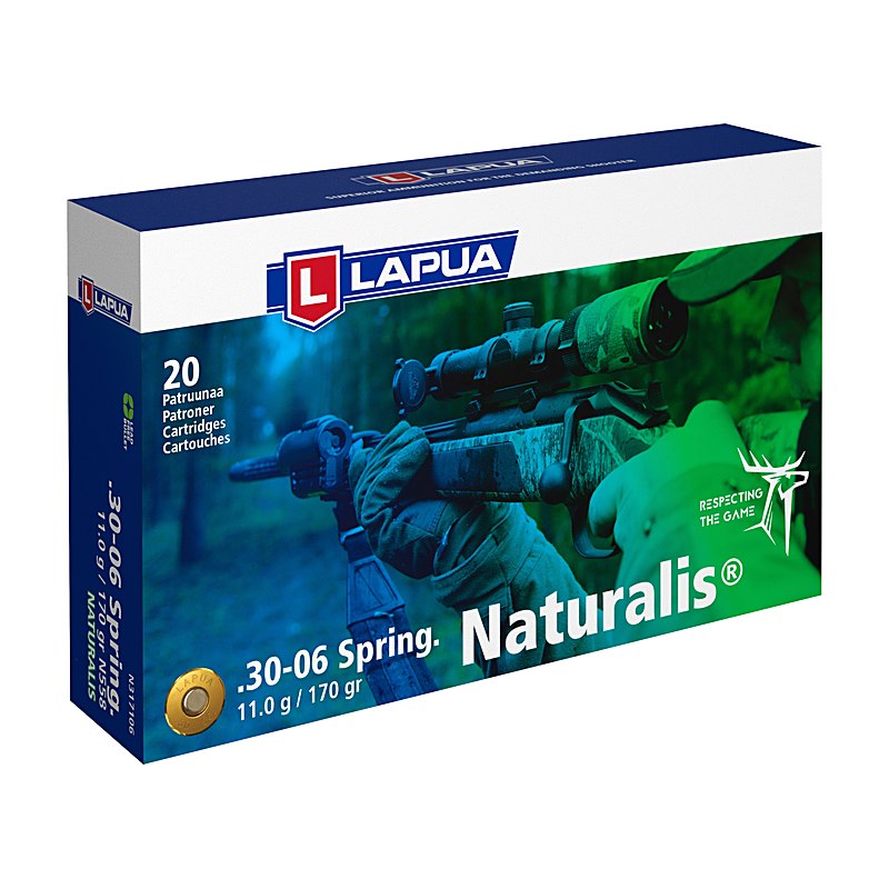 Lapua Büchsenpatronen Naturalis .30-06 Spr. 170 grains