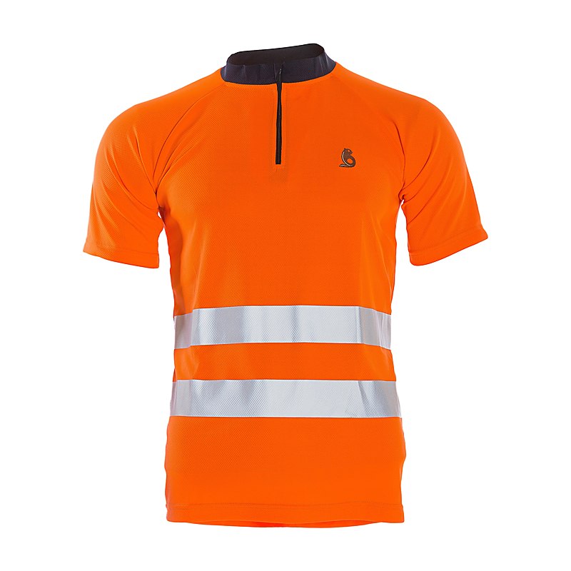 Profiforest Funktions-Kurzarm-Shirt Warn Visible, orange, Größe 3XL