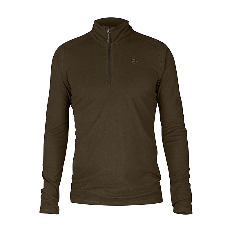 Fjällräven Herren-Shirt Pine Half Zip, dark olive, Größe L
