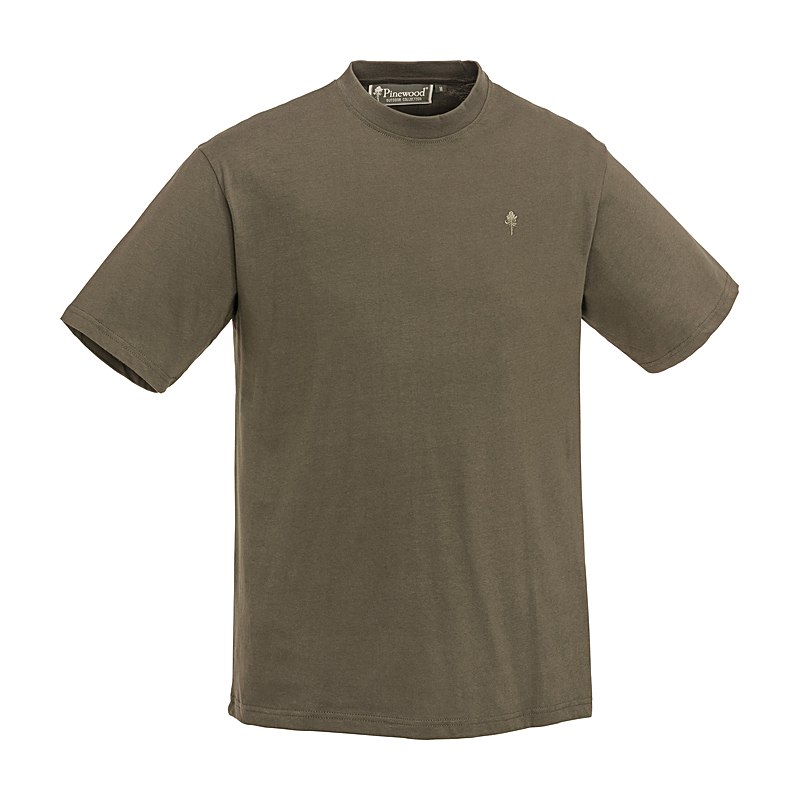 Pinewood Herren-T-Shirt 3er-Pack, green, hunting brown, khaki, Größe 3XL