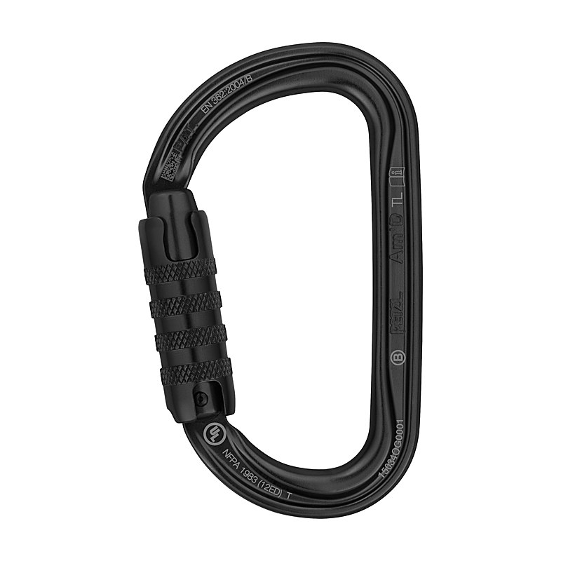 Petzl Karabiner Am'D Triact Lock, Alu schwarz - EN 362