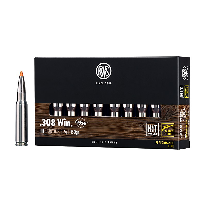 RWS Büchsenpatronen Hit Short Rifle .308 Win. 150 grains