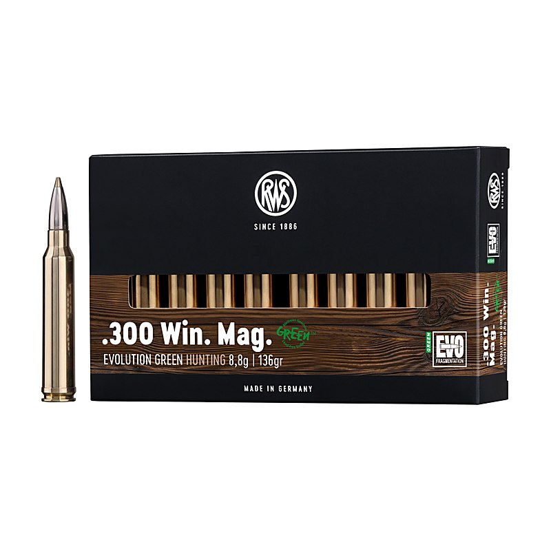 RWS Büchsenpatronen Evolution Green .300 Win. Mag. 9,0 g