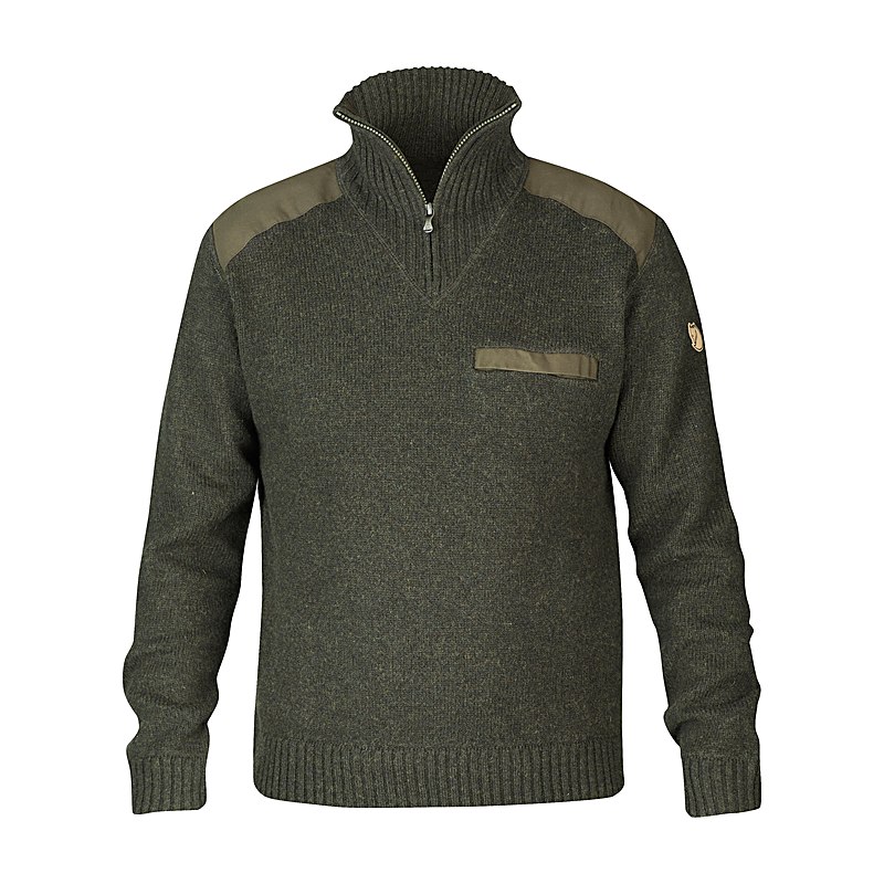 Fjällräven Herren-Sweater Koster, dark olive, Größe 3XL