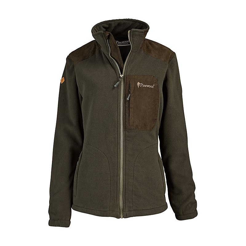 Pinewood Damen-Fleecejacke Wildmark Membran, hunting brown-suede brown, Größe L