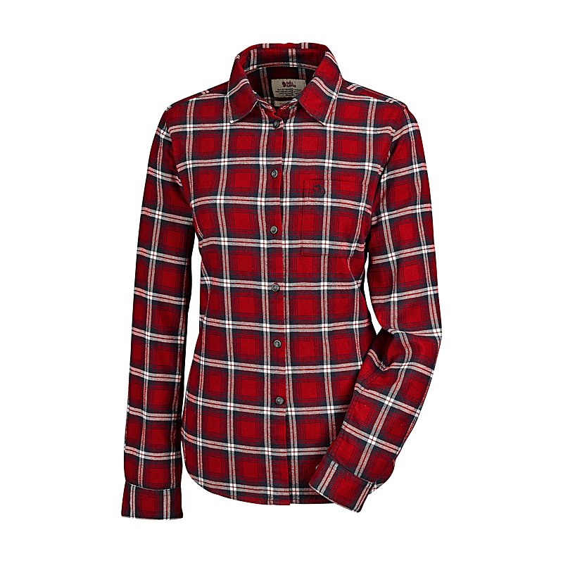 Fjällräven Damen-Langarmbluse Övik Flannel, deep red, Größe L