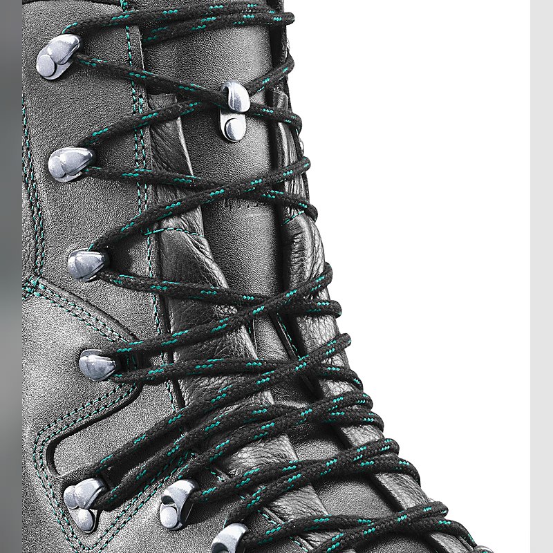 Schnürsenkel für Haix Schnittschutzstiefel Protector Pro, schwarz-grün