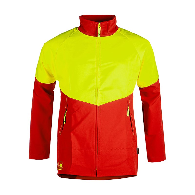 SIP Protection Arbeitsjacke Flex Boxer, red-hi-vis yellow, Größe 3XL