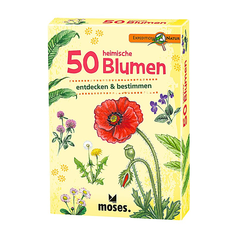 Moses Kartenspiel 50 heimische Blumen
