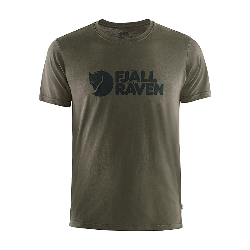 Fjällräven T-Shirt Fjällräven Logo, dark olive, Größe L
