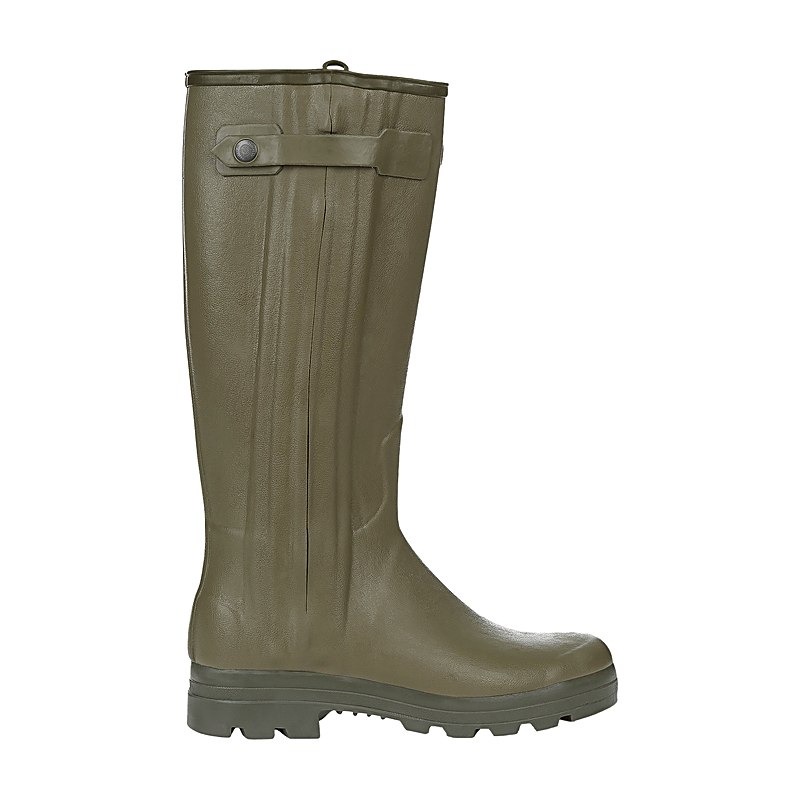 Le Chameau Gummistiefel Chasseur Cuir, vert vierzon, Größe 39