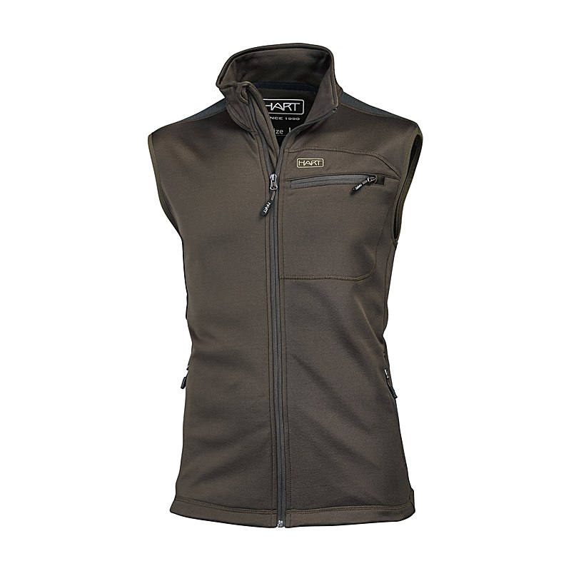 Hart Herren-Funktionsweste Cleef-V, oliv-braun, Größe 3XL