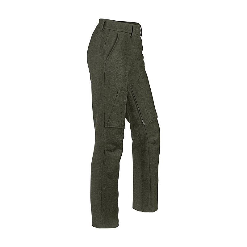 Jagdhund Damen-Lodenhose Gamsstein 2, grün, Größe 34