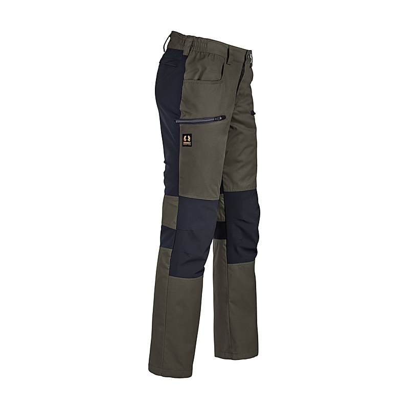 Nordforest Hunting Herren-Thermo-Jagdhose Stretch Saxen, oliv-schwarz, Größe 46