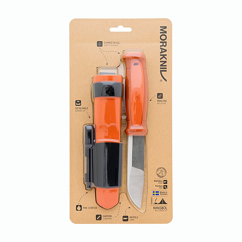 Morakniv Messer Kansbol mit Survival-Kit, burnt orange