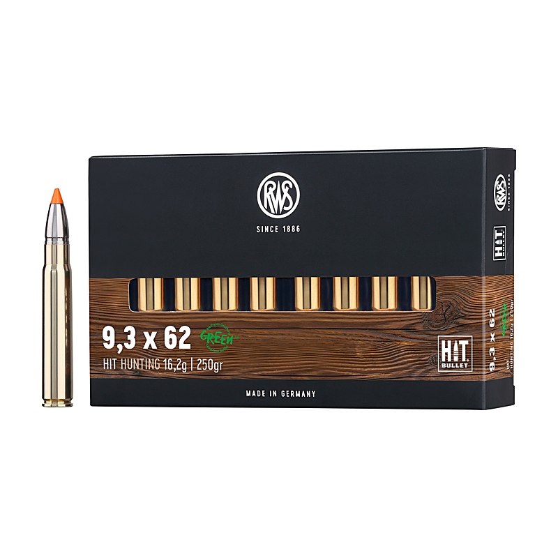 RWS Büchsenpatronen Hit 9,3x62. 250 grains