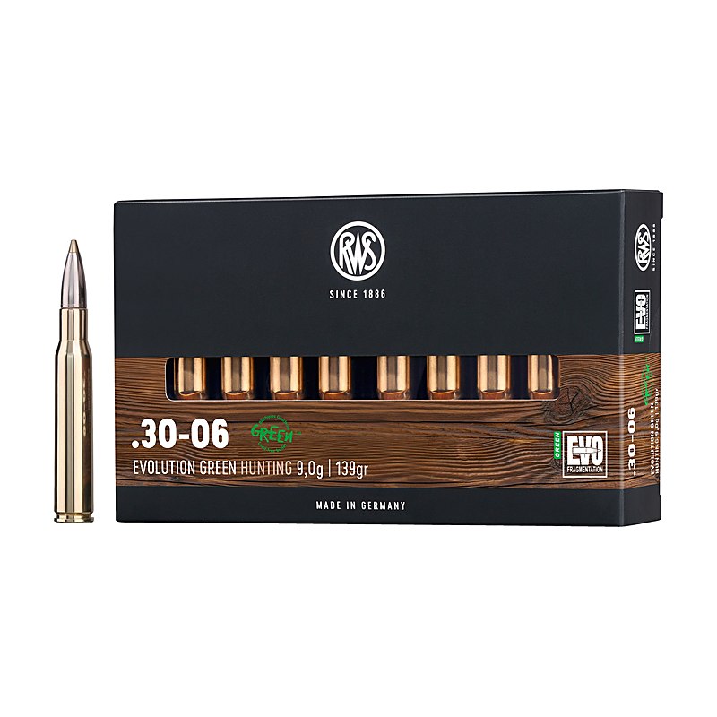 RWS Büchsenpatronen Evolution Green .30-06 Spr. 139 grains