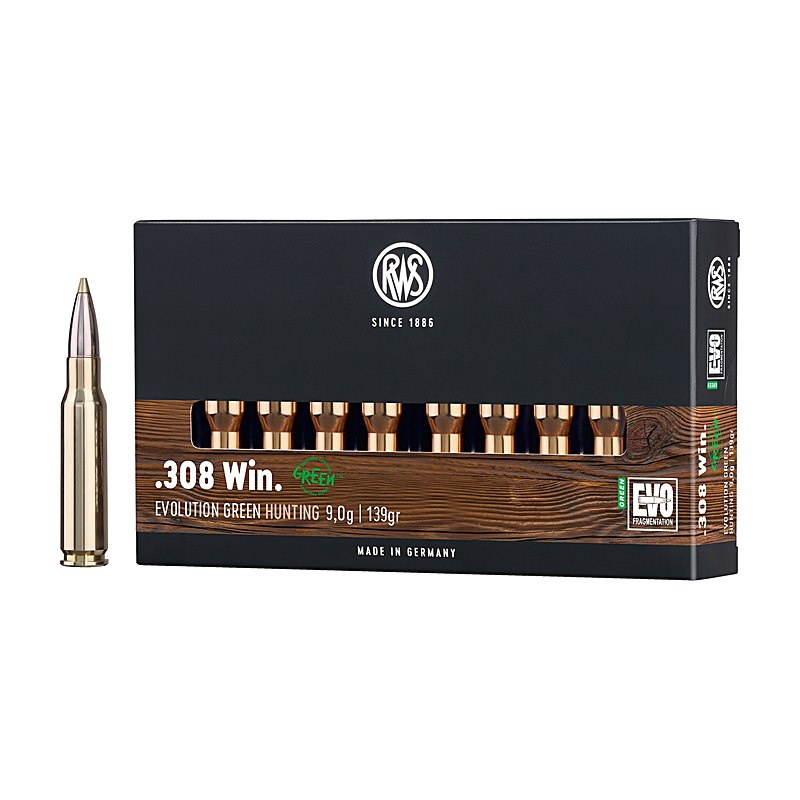 RWS Büchsenpatronen Evolution Green .308 Win. 139 grains