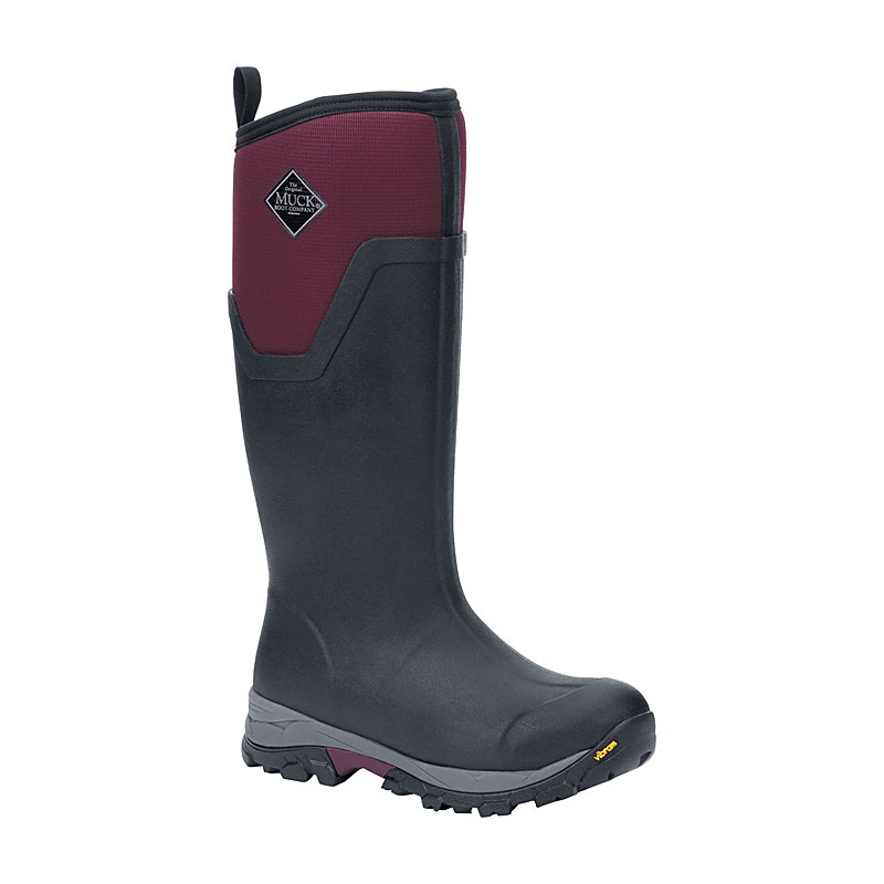 Muck Boot Damen-Wintergummistiefel Arctic Ice Tall, black-maroon, Größe 36