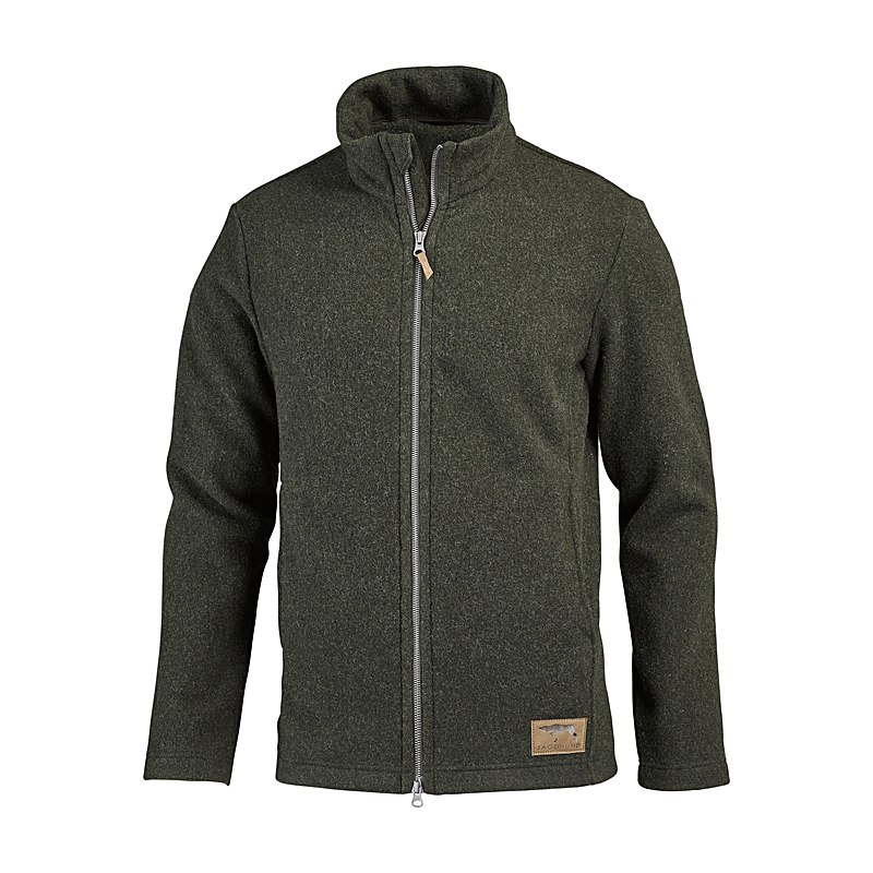 Jagdhund Herren-Woll-Fleecejacke Traberg, grün, Größe 46