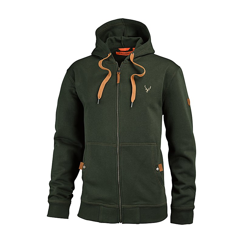 Tom Collins Herren-Sweatshirtjacke, trachtengrün, Größe 5XL