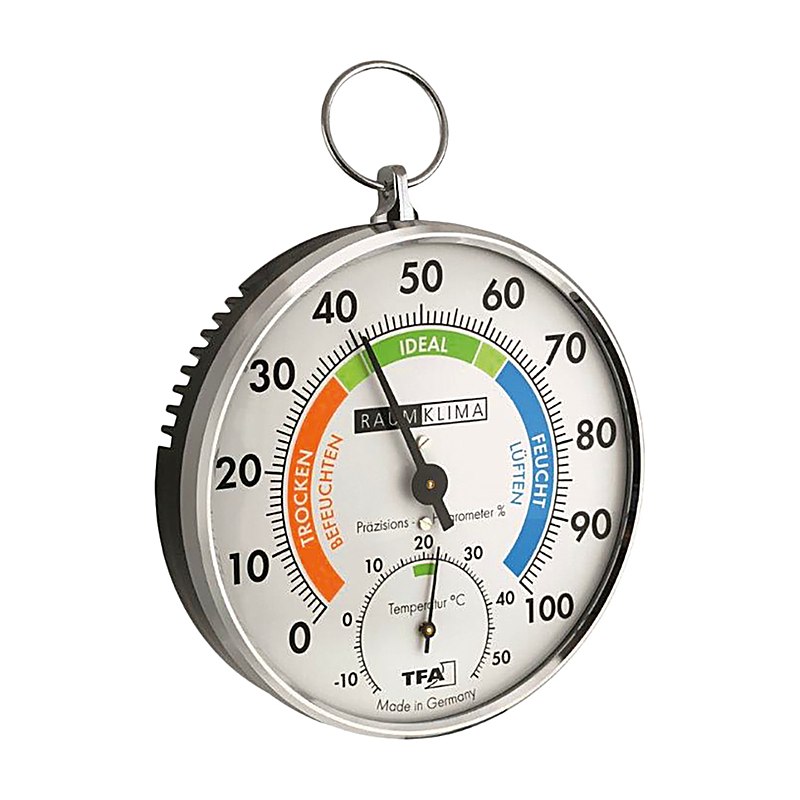 TFA Analoges Thermo-Hygrometer mit Metallring