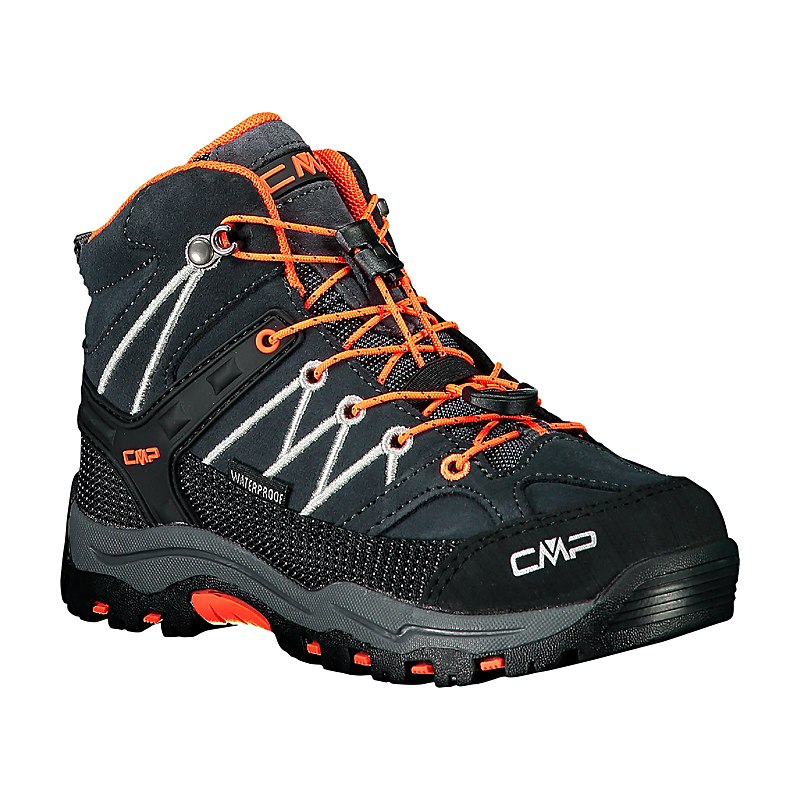 CMP Kinder-Wanderschuhe Kids Rigel Mid WP, antracite-flash orange, Größe 28