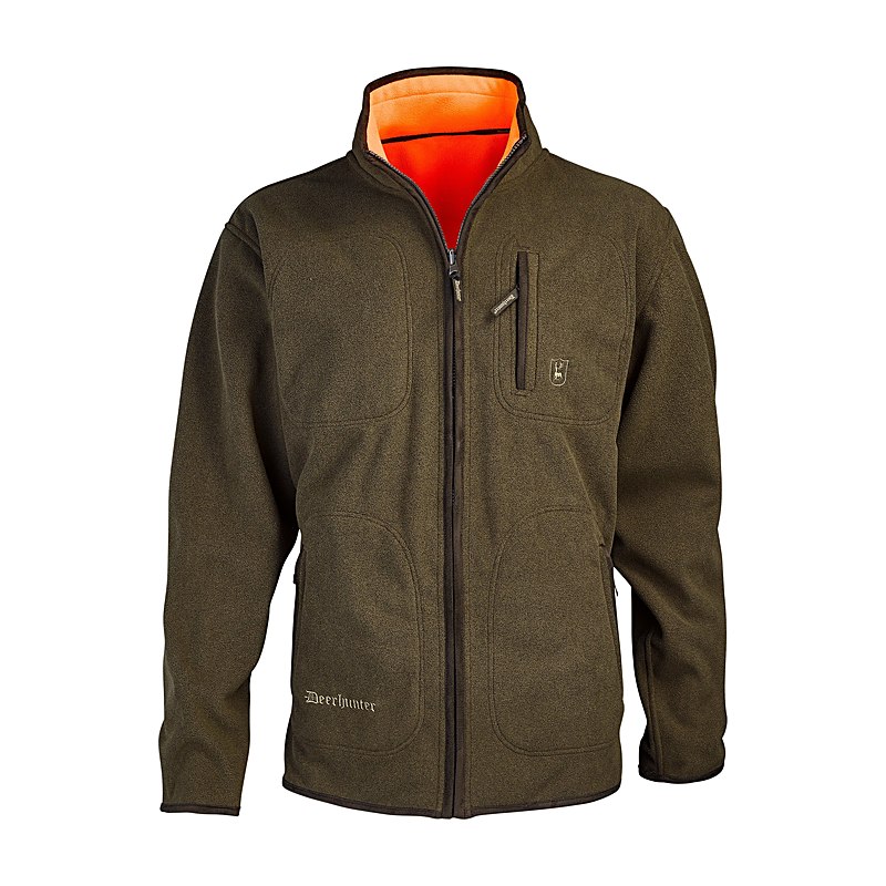 Deerhunter Herren-Wende-Fleecejacke Gamekeeper, orange/green, Größe 3XL