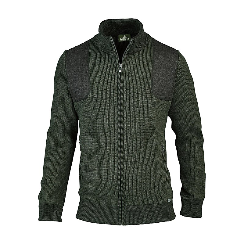 Foresta Herren-Strickjacke Robert, oliv, Größe 46