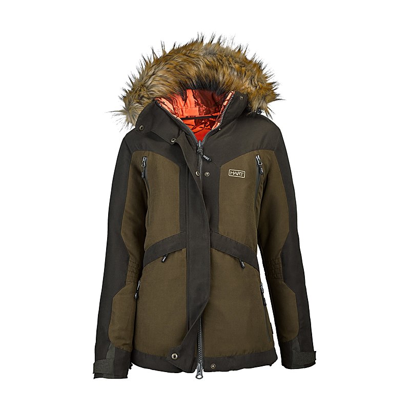 Hart Damen-Wendejacke Altai-J2D, braun/camo orange, Größe XL
