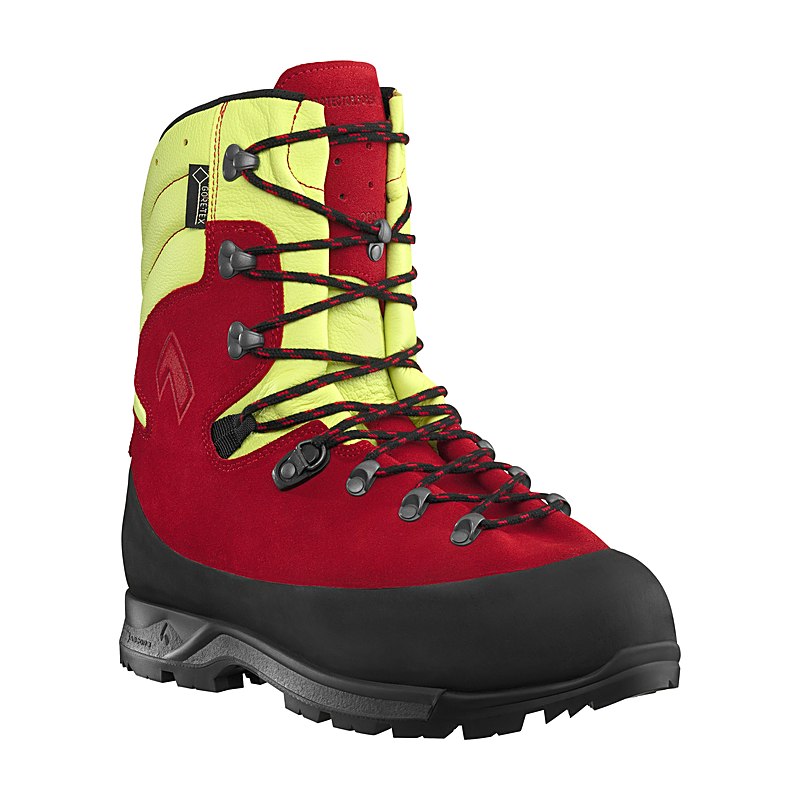 Haix Schnittschutzstiefel Protector Forest 2.1 GTX, rot-gelb, Größe 10,5