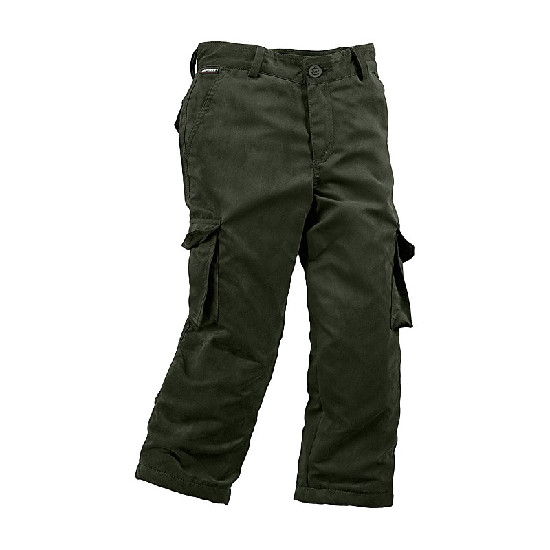 Hubertus Kinderhose Microvelours, oliv-braun, Größe 104