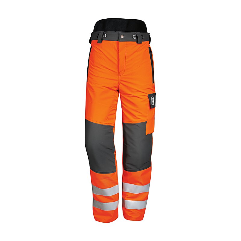 Stretch-Warn-Schnittschutzbundhose, orange, Größe 106/110
