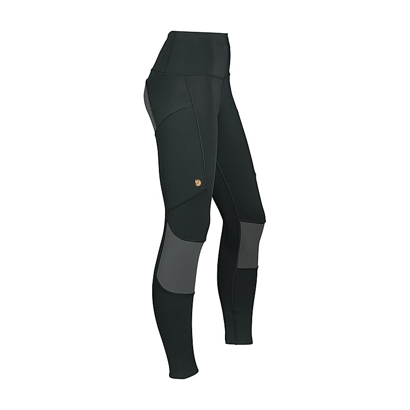 Fjällräven Damen-Tights Abisko Trekking Pro, black-iron grey, Größe XS