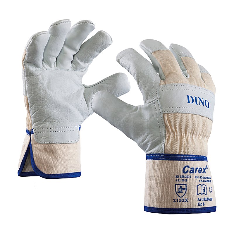 Handschuhe Dino, weiß, Größe 10