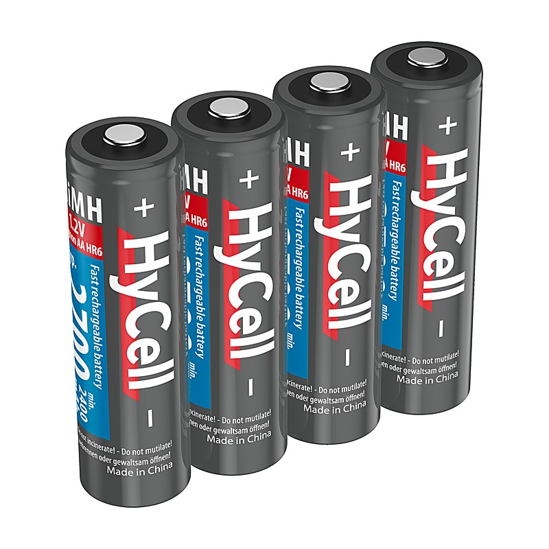 NiMH-Akkus Mignon AA 2700 mAh im 4er-Blister