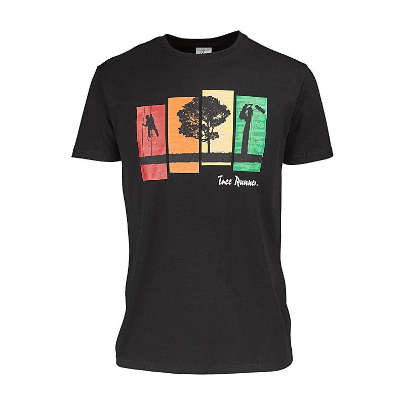 Tree Runner T-Shirt Colour Up, schwarz, Größe L