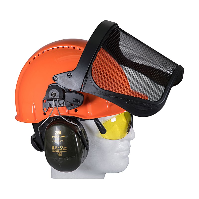Peltor Kopfschutz-Kombination G3000M, H520, V5JSV, Schutzbrille V9, orange