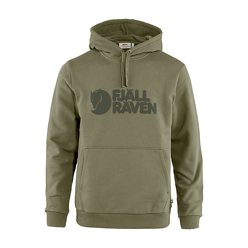 Fjällräven Hoodie Logo, light olive, Größe L