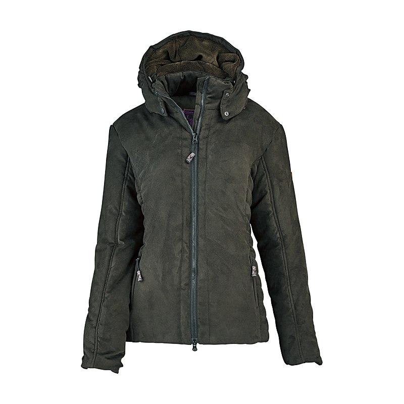 Hubertus Jagdjacke Micro Nordkap, oliv-braun, Größe 34