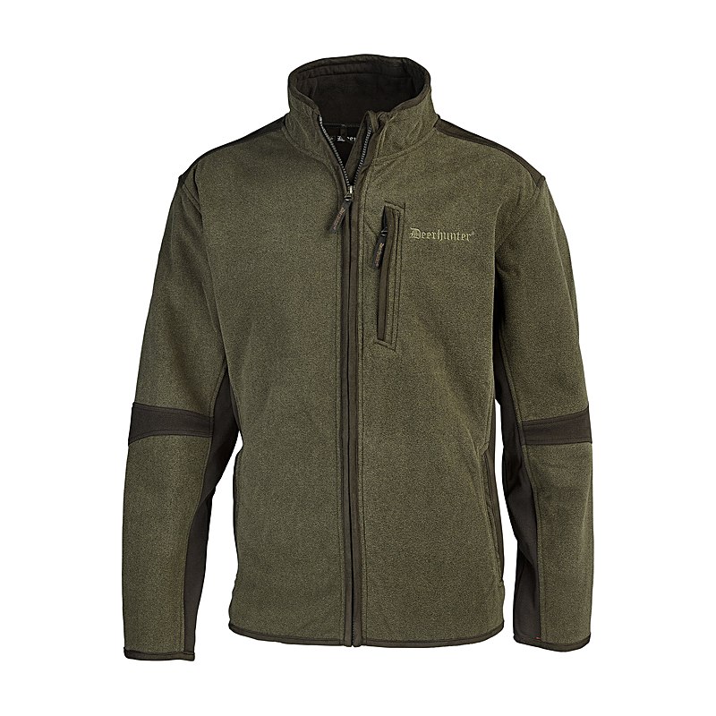 Deerhunter Herren-Fleecejacke Gamekeeper Bonded, graphite green melange, Größe 3XL