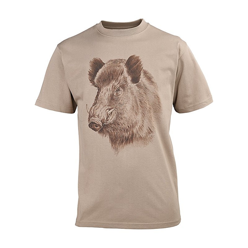 Hubertus Herren-T-Shirt Keiler, beige, Größe 3XL