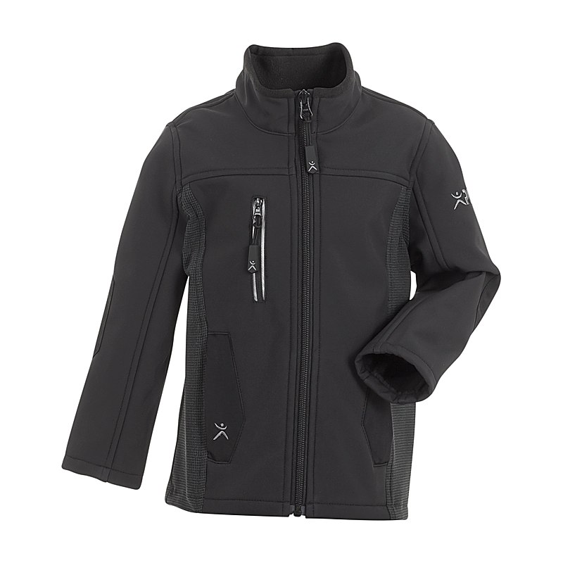 Planam Kinder-Softshelljacke Norit Pure, schwarz, Größe 110/116