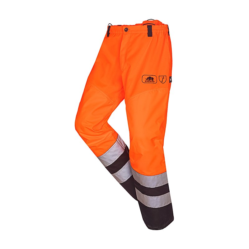 SIP Protection Freischneiderhose Greenkeeper Vent Flash, leuchtorange-schwarz, Größe 3XL