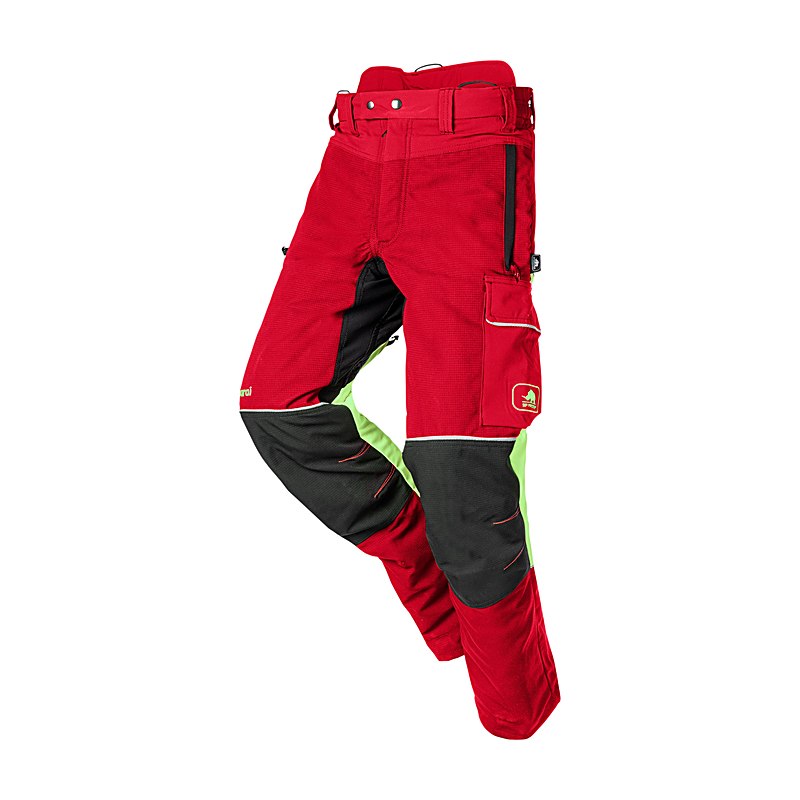 SIP Protection Schnittschutz-Bundhose Samourai, red-hi-vis yellow-black, Größe 3XL