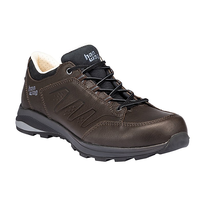 Hanwag Wanderschuhe Travi Low SF Extra, chestnut-black, Größe 10
