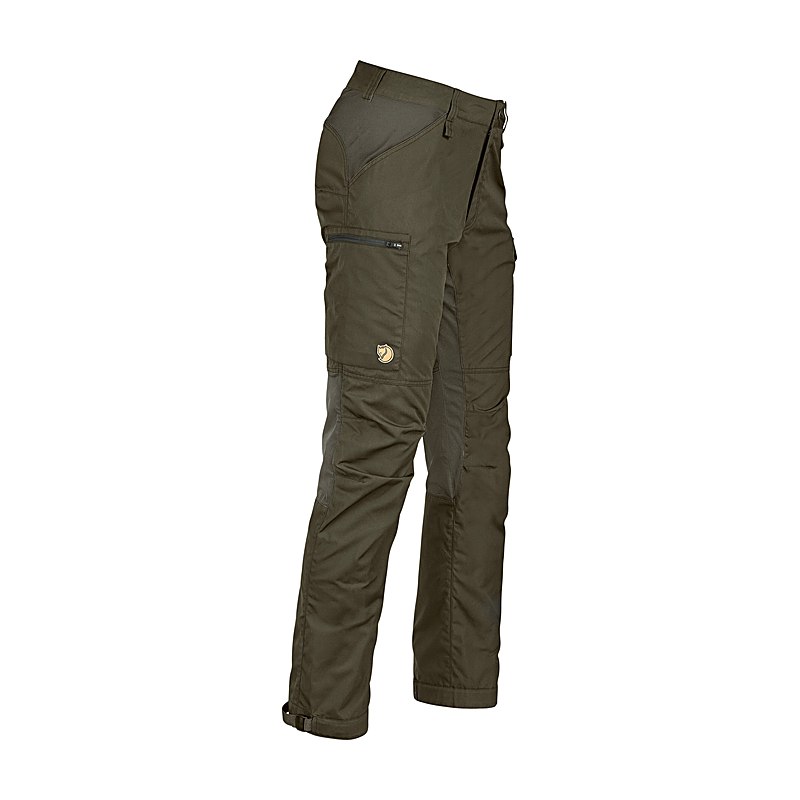 Fjällräven Hose Kaipak Long, dark olive, Größe 46
