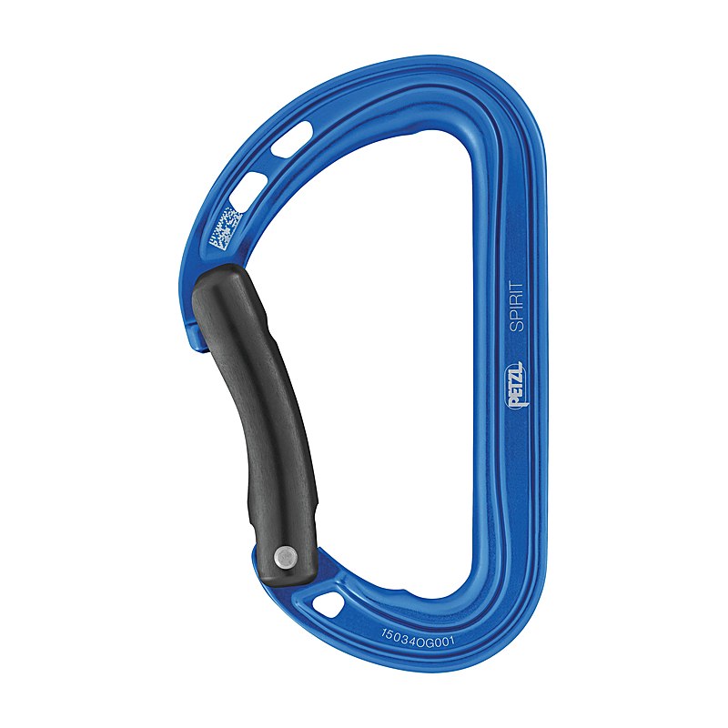 Petzl Materialkarabiner Spirit gebogen, blau